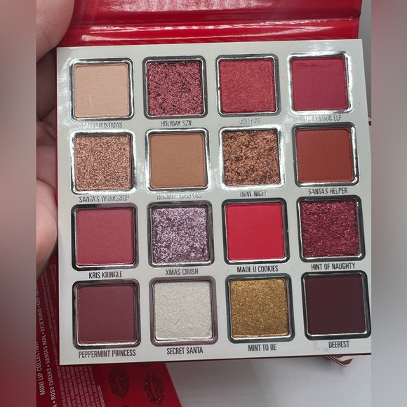 NEW KYLIE NAUGHTY Santa Claus 14 piece SET 5 Mini Lip 3 Gloss Eye pallet RED - Picture 8 of 13